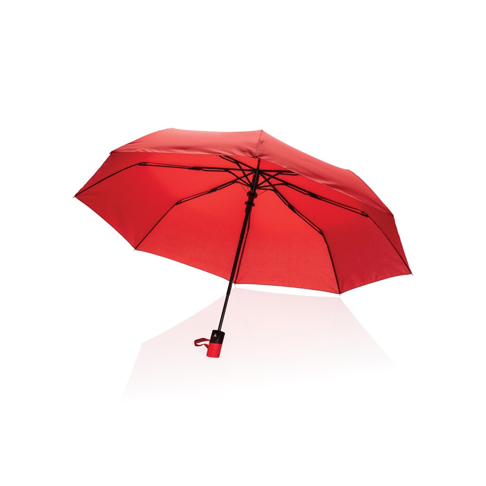 21" Impact AWARE™ RPET 190T mini auto open paraplu - rood (± PMS 032)