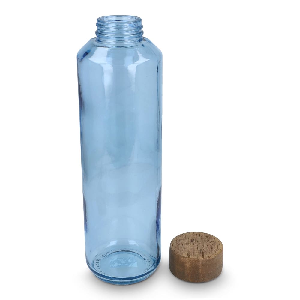 InSideOut Gerecyclede glazen Waterfles ReuuZ met houten dop 650 ml