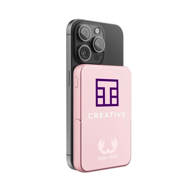 Fresh 'n Rebel Magnetic Wireless Powerbank 5000 mAh - Pastel Pink