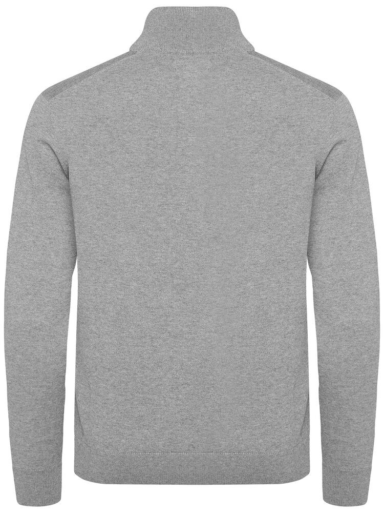 Cutter & Buck - Oakville Half Zip Sweater Heren Grijs Mélange XXL Cutter & Buck - Oakville Half Zip Sweater Heren Grijs Mélange XXL