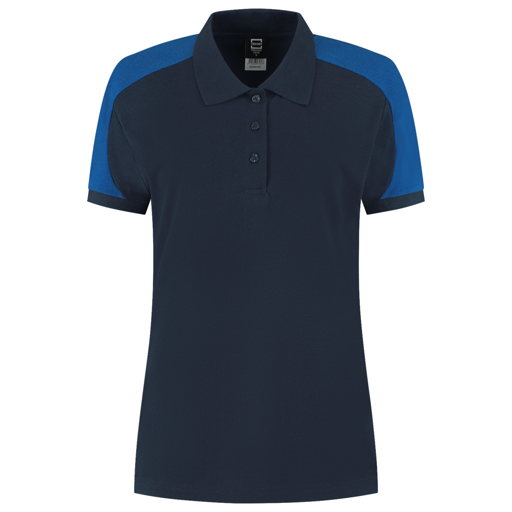 Poloshirt Bicolor Redefined Dames - InkRoyalblue