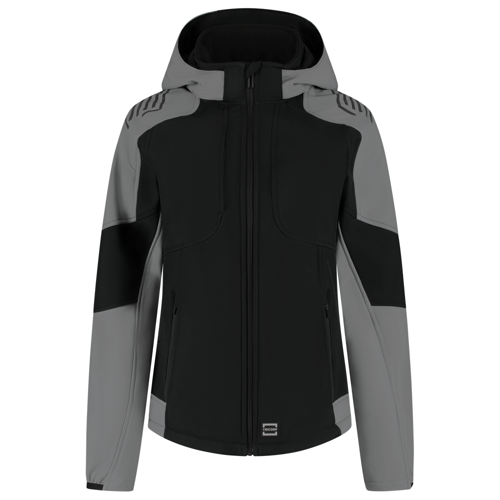 Softshell Capuchon Bicolor Redefined Dames - BlackGrey