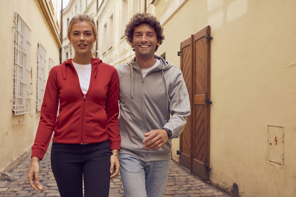Clique - Basic Active Hoody Full Zip Rood M