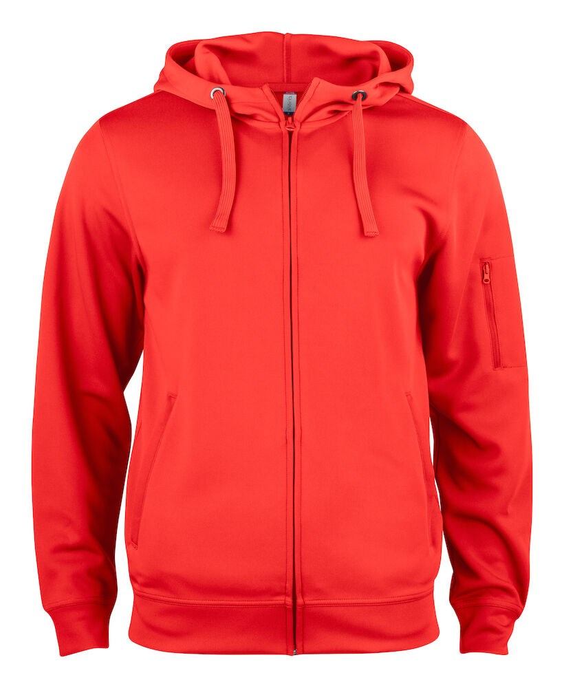 Clique - Basic Active Hoody Full Zip Rood M