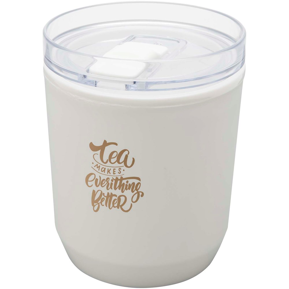 Hudson 180 ml dubbelwandige beker van gerecycled plastic