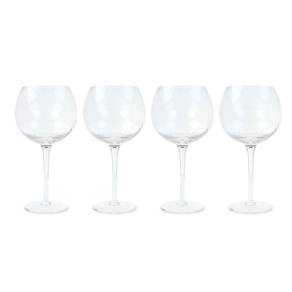 Byon Opacity set van 4 wijnglazen met stijlvol glaspatroon 470ml