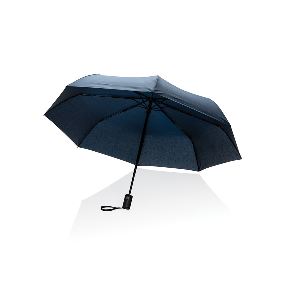 21" Impact AWARE™ RPET 190T auto open/dicht paraplu - donkerblauw (± PMS 539)